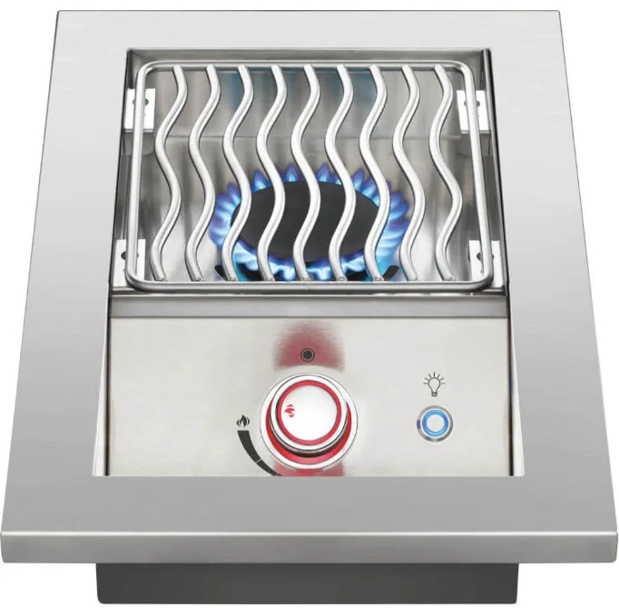 Napoleon Built-In 700 Series Single Range Top Burner with Stainless Steel Cover: A premium stainless steel drop-in burner providing 10,000 BTUs of controlled heat for cooking sauces, sides, and small dishes while grilling.