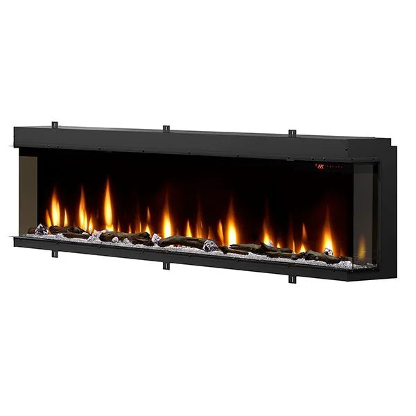 Dimplex IgniteXL Bold 100" Smart Linear Multi-Side View Built-In Electric Fireplace features flexible display options, patented mirror effect for depth, and advanced controls for customization.