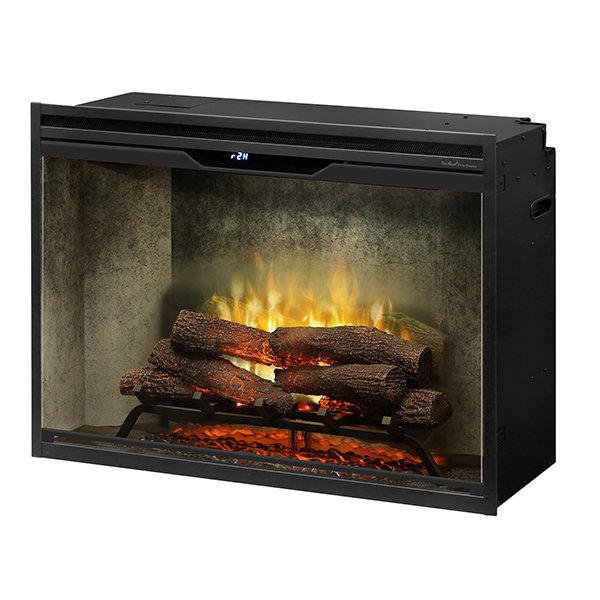 New Dimplex Revillusion 36 inch Built-in Electric Firebox w/ Glass and Plug Kit