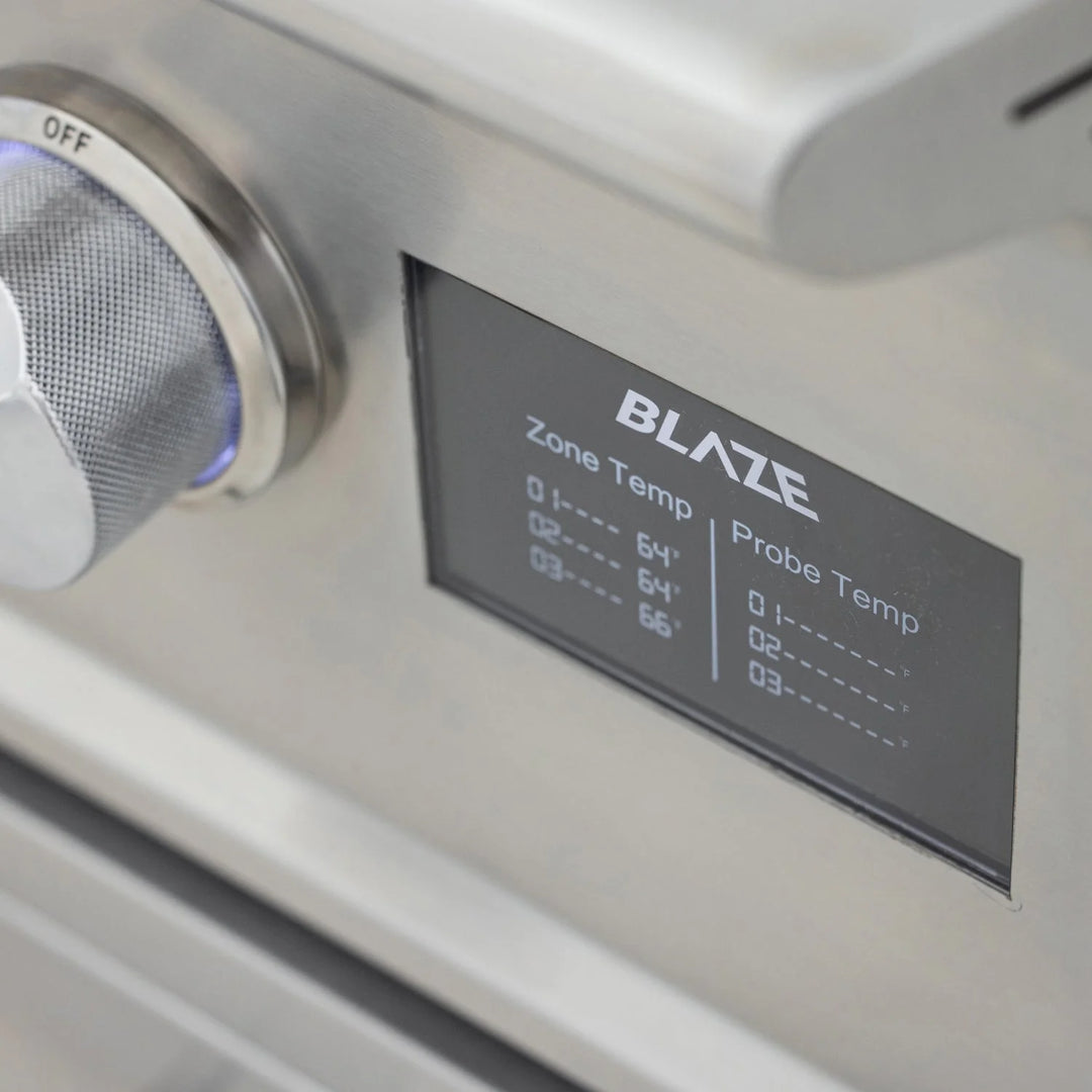 Blaze LTE PRO 40-Inch Built-In Gas Griddle features a massive 304 stainless steel cooking surface with 3 individually controlled heat zones for professional-grade results.