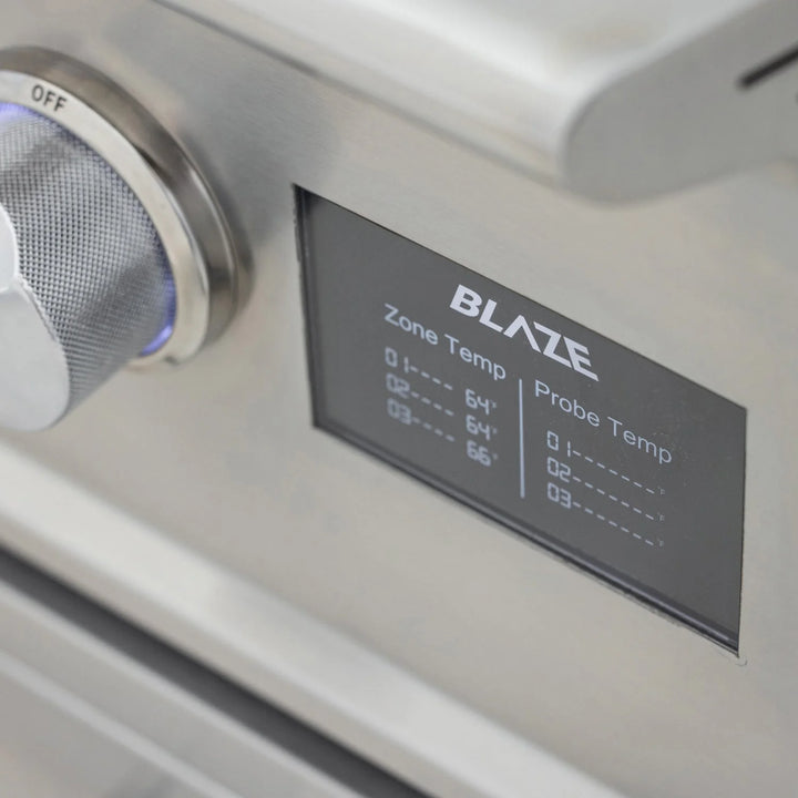 Blaze LTE PRO 40-Inch Built-In Gas Griddle features a massive 304 stainless steel cooking surface with 3 individually controlled heat zones for professional-grade results.