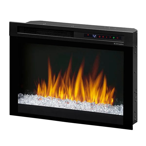 Dimplex Nova 26" Multi-Fire XHD Plug-in Electric Firebox features realistic high-contrast flames and customizable multi-flame technology in a sleek low-profile design.