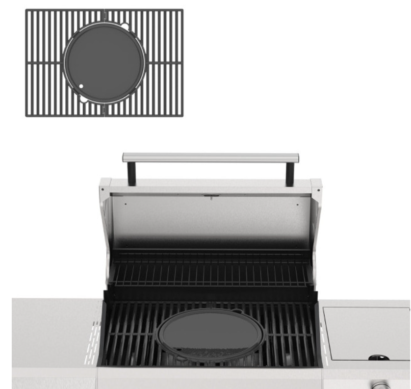 Momument Grills Cordierite Pizza Stone & Round Reversible Cooking Plate