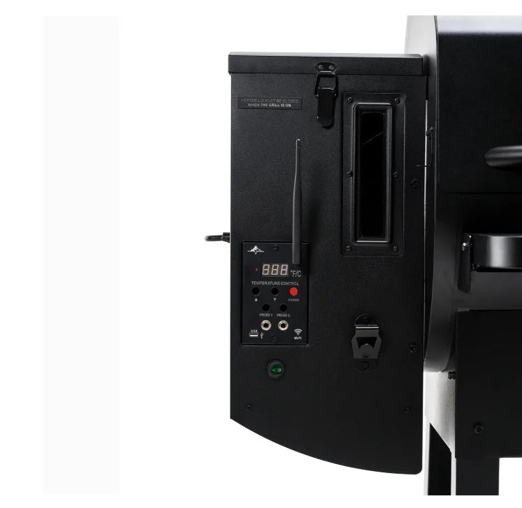 PEAK PRIME 2.0 WiFi Smart Pellet Grill features a rounded/peaked hybrid chamber for optimal heat circulation and precision temperature control via GMG's innovative RACKT system.