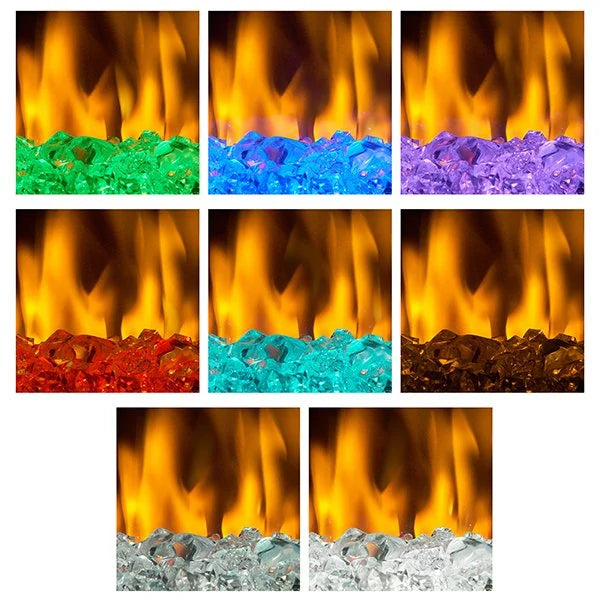 Dimplex Nova 28" Multi-Fire XHD Plug-in Electric Firebox features low-profile design with customizable flames and integrated heater for powerful room heating.