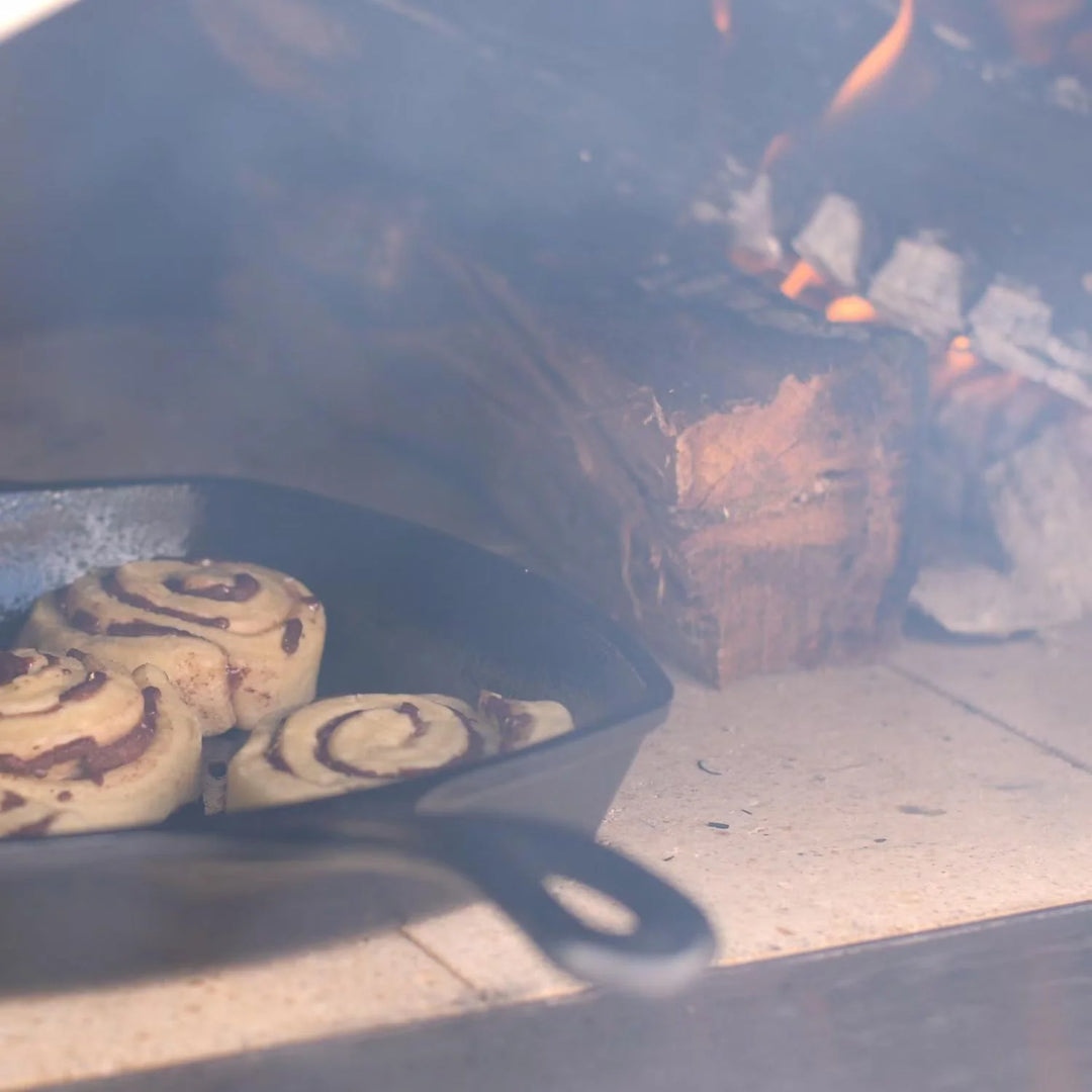 Forno Venetzia Torino 500 Copper - Handcrafted Italian oven with copper dome finish, stainless steel cart, firebrick hearth, and ceramic insulation for authentic flavor and superior heat retention.