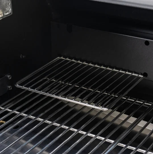Green Mountain Grills RACKT Smoke/Warming Rack adds 100 sq.in. of grilling or smoking surface to expand internal cooking capacity in LEDGE & PEAK Prime 2.0 grills.
