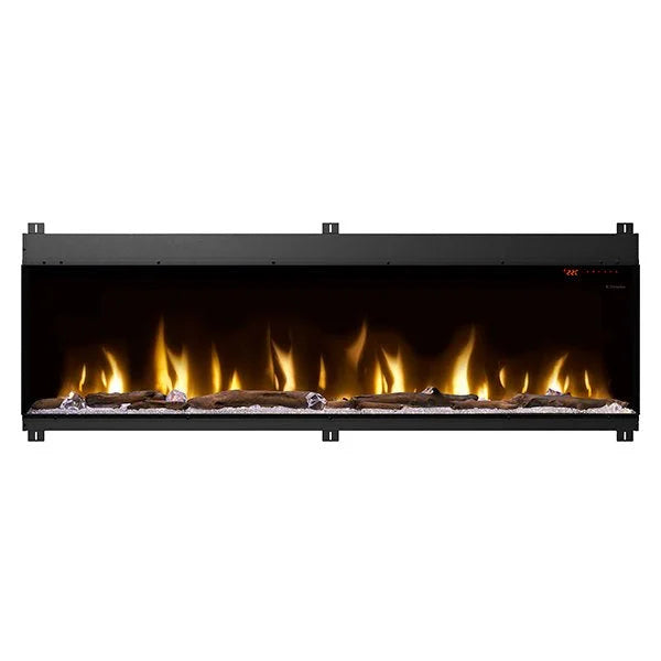 Dimplex IgniteXL Bold 74" Smart Linear Multi-Side View Built-In Electric Fireplace features a modern design with a patented mirror effect, flexible installation options, and advanced controls for customization.