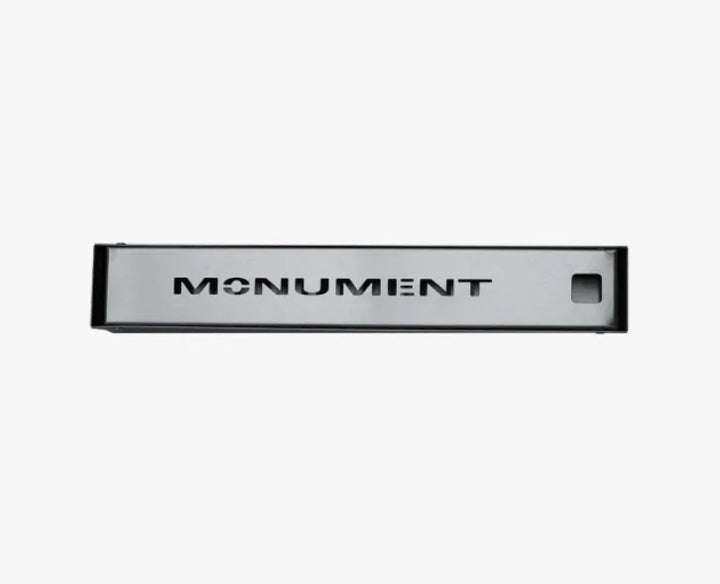 Monument Grills Stainless Steel Smoker Box (Model A007) - Premium 430-grade stainless steel smoker box with hinged lid for easy refilling and cleaning, ideal for adding rich smoky flavor to grilled meats, fish, and vegetables.