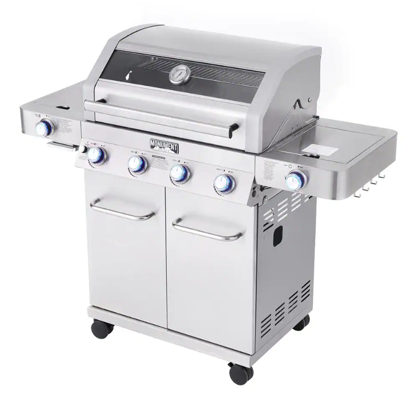 Monument Grills "35633" Stainless Steel 4-Burner Gas Grill - Classic Series