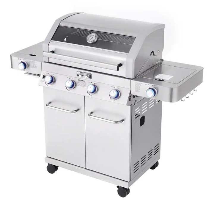 Monument Grills "35633" Stainless Steel 4-Burner Gas Grill - Classic Series