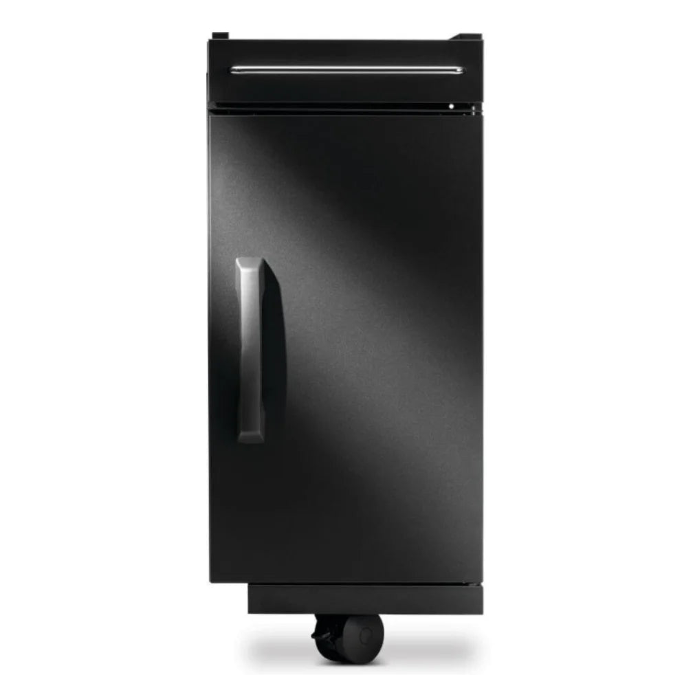 Napoleon Rogue PRO-S Under Grill Storage Cart with matte black finish and stainless steel construction.