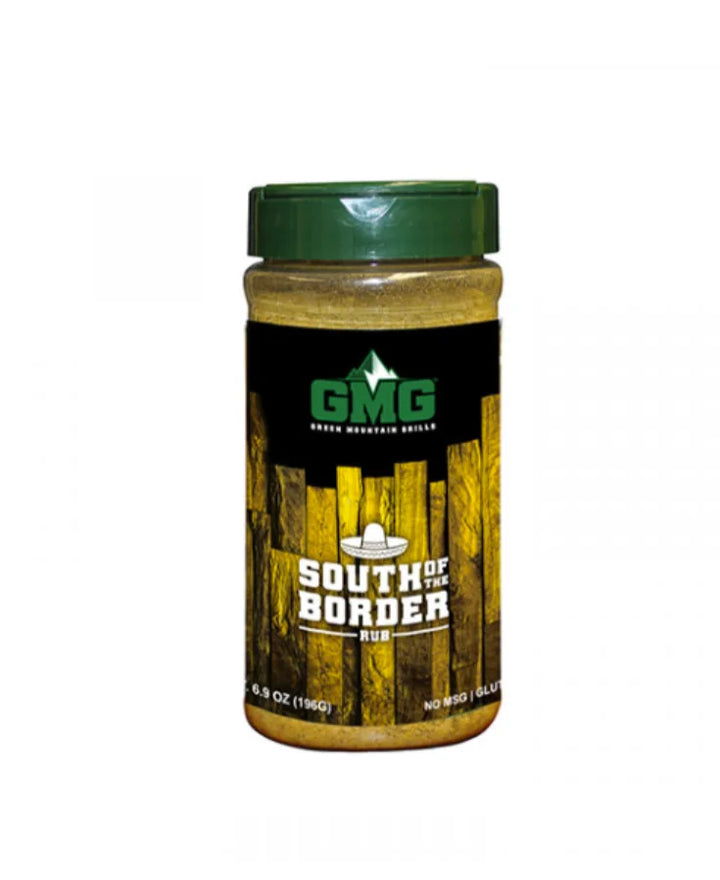 South of the Border Dry Rub: A vibrant blend of cumin, ancho, red & pasilla chili powders, Mexican oregano, onion, and cayenne for smoky heat and earthy depth.