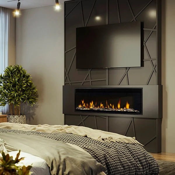 Dimplex Ignite Evolve 50" Built-in Electric Fireplace features frameless edge-to-edge glass, dynamic flame visuals, and customizable ambiance with Multi-Fire XD flame technology.