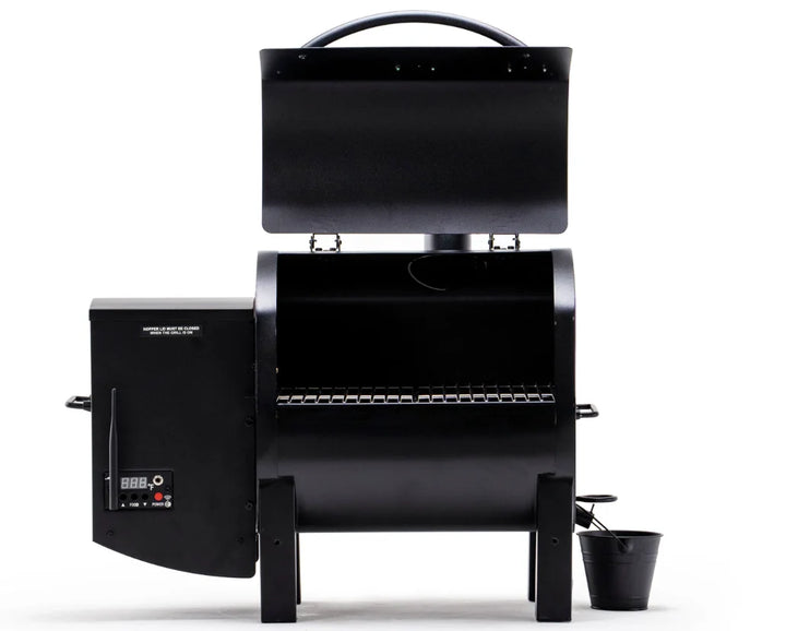 TREK PRIME 2.0 WiFi Smart Pellet Grill: compact portable grill for wood-fired adventures, featuring 12-volt direct power, hybrid chamber design, and WiFi smart control.