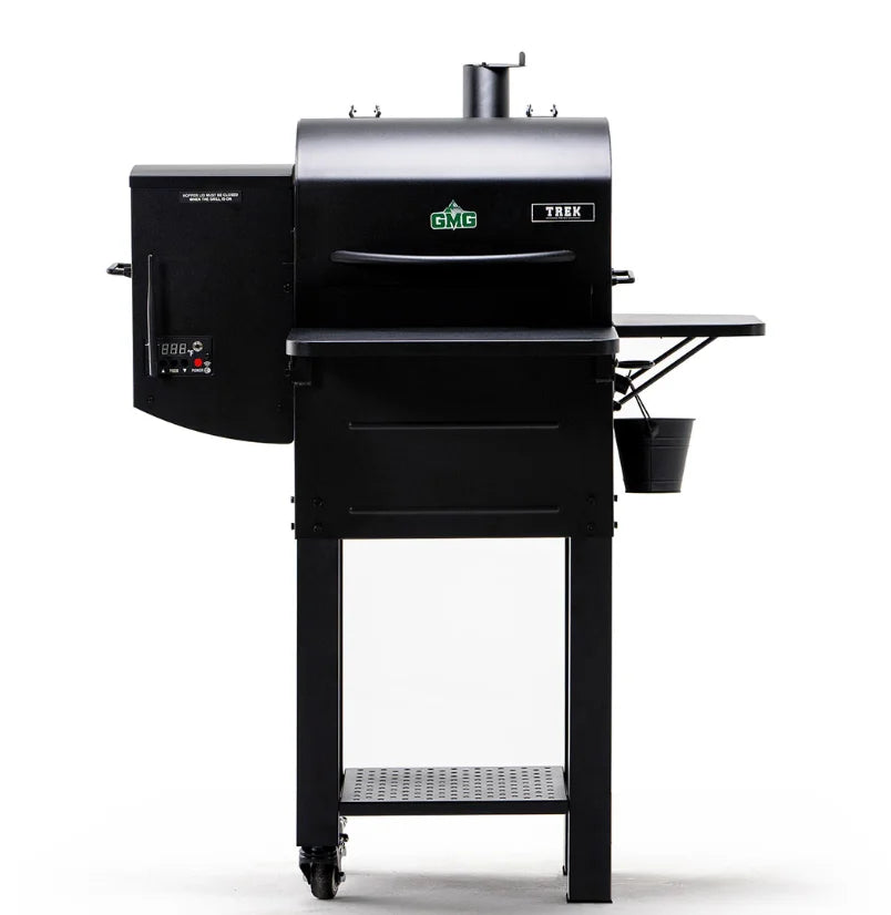 TREK PRIME 2.0 WiFi Smart Pellet Grill - Compact, portable wood-fired grill for camping, tailgating, or backyard cooking, featuring WiFi control and temperature range from 150°F to 550°F.
