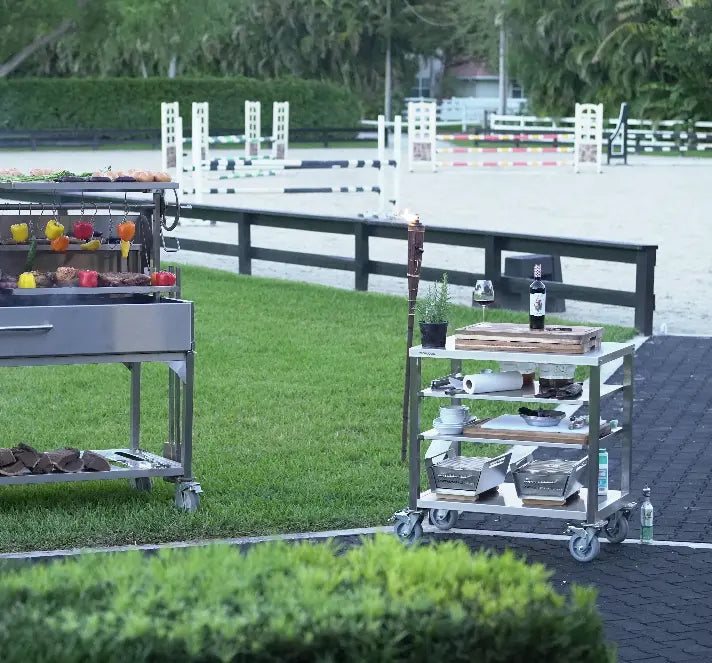 Tagwood Working Table - Stainless Steel with premium 304 stainless steel construction and 835 sq. in. prep area for outdoor grilling and cooking environments.