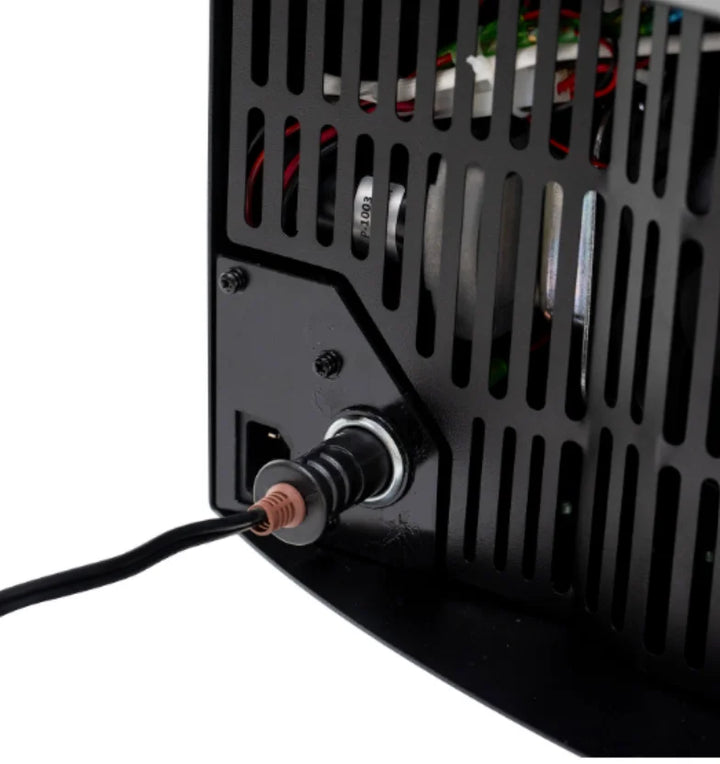 TREK PRIME 2.0 WiFi Smart Pellet Grill, compact, portable wood-fired grill for outdoor adventures, features 12-volt direct power, hybrid chamber design and WiFi smart control.