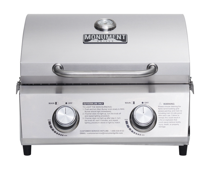 Monument Grills "13742" 2-Burner Tabletop Gas Grill - Classic Series