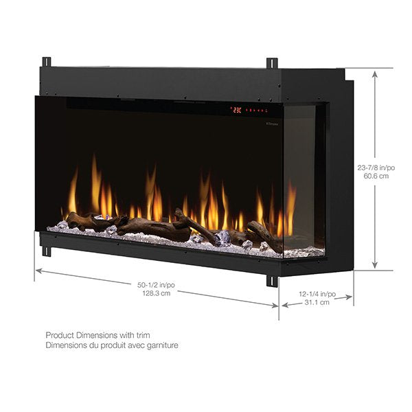 Dimplex IgniteXL Bold 50" Smart Linear Multi-Side View Built-In Electric Fireplace