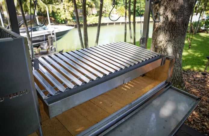 Tagwood BBQ V-Shape Grill Grates - Stainless Steel: Durable 304 stainless steel construction with angled V-shape grates for optimal grease collection and easy cleanup.