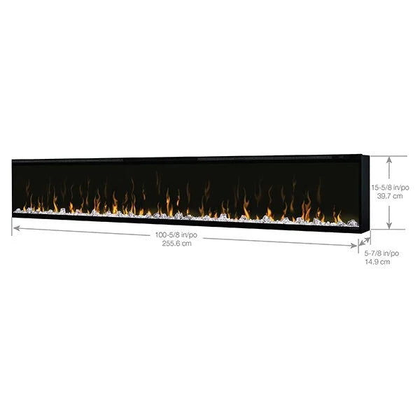 Chimenea eléctrica empotrada lineal Dimplex IgniteXL de 50 a 100 pulgadas 