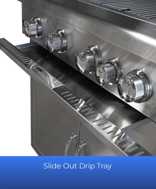 Broilmaster B Series Loaded Edition 32" Fully Loaded Stainless Steel Built-In Gas Grill featuring 690 sq. in. cooking area, four high-performance burners, and rear infrared rotisserie burner with 304 stainless steel construction.