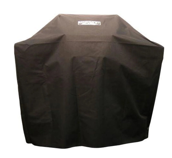 Monument Grills Small 46-Inch Outdoor Grill Cover for Mesa 200 Series grills features durable nylon/PVC blend construction, weather-resistant design, and adjustable Velcro straps for a secure fit in all weather conditions.