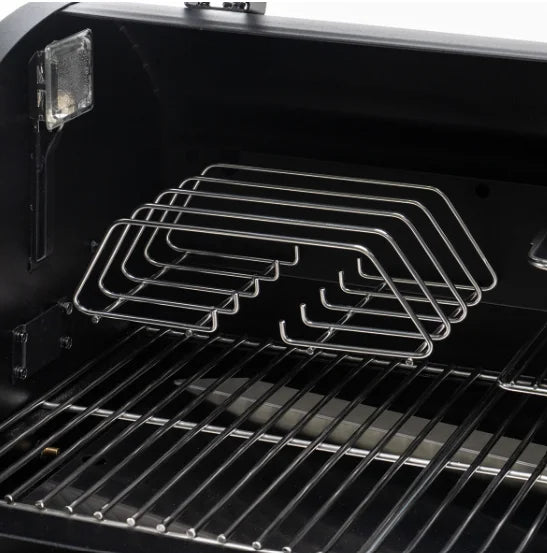 Green Mountain Grills RACKT Rib Rack - Durable stainless steel rib rack for up to four full racks of ribs, featuring patent-pending connection and dishwasher safe design.