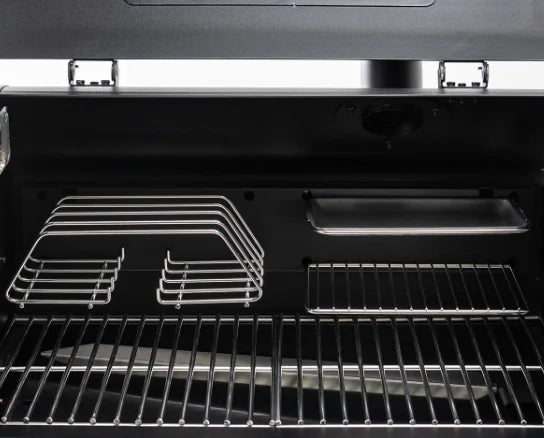 Green Mountain Grills RACKT Rib Rack, heavy-duty stainless steel rib holder for up to four full racks with patented connection for customizable grill layouts.