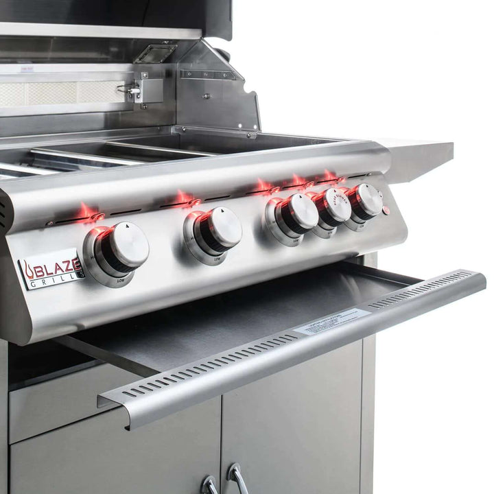 Blaze Premium LTE 40-Inch 5-Burner Built-In Grill With Rear Infrared Burner & Grill Lights - BLZ-5LTE2-NG/LP