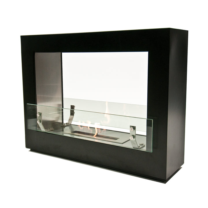 The Bio Flame Rogue 2.0 36-inch Free Standing See-through Ethanol Fireplace