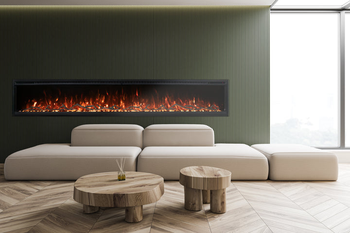 Modern Flames Spectrum Slimline Built-in/wall Mounted Electric Fireplace, Sizes: 50"-100"