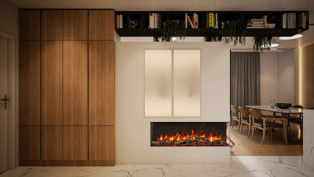 Remii BAY-SLIM 3 Sided Electric Fireplace