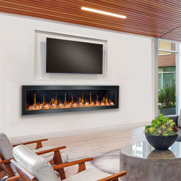 Litedeer Latitude ll 78-in Smart Control Electric Fireplace with App- ZEF78VC