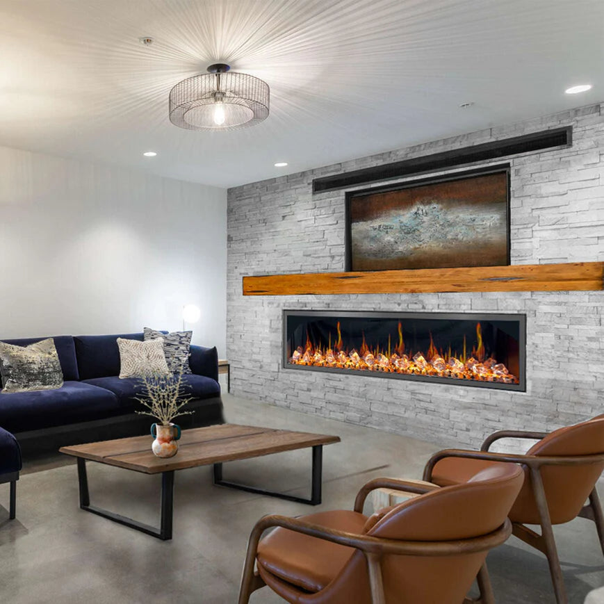 Litedeer Latitude ll 78-in Smart Control Electric Fireplace with App- ZEF78VC