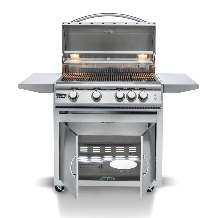 Blaze Freestanding Premium LTE 32-Inch 4-Burner Gas Grill With Rear Infrared Burner & Grill Lights - BLZ-4LTE2-NG/LP