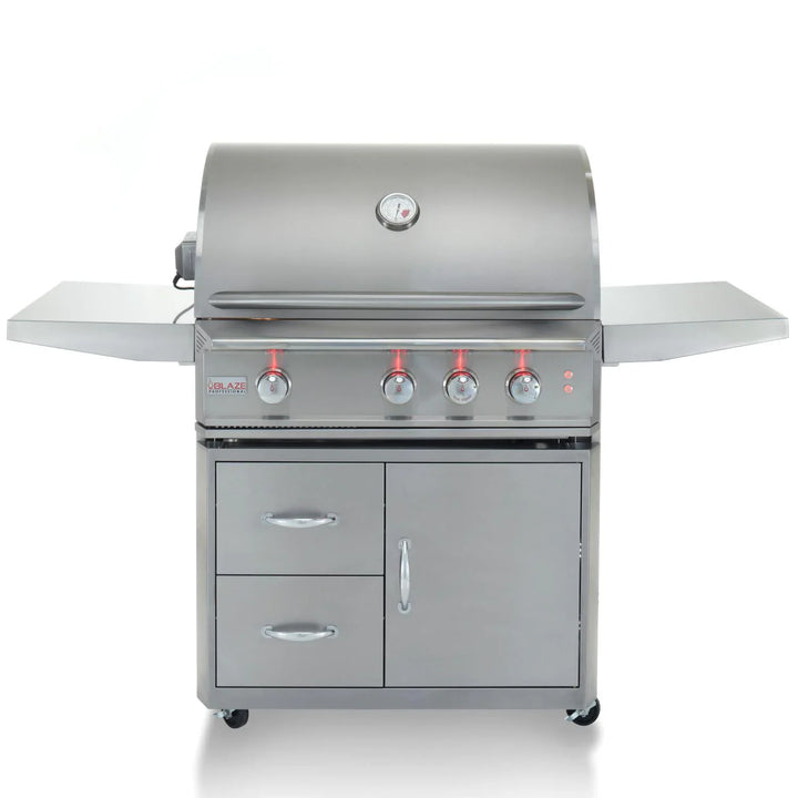 Blaze Professional LUX 34-Inch 3-Burner Freestanding Grill With Rear Infrared Burner - BLZ-3PRO-NG/LP