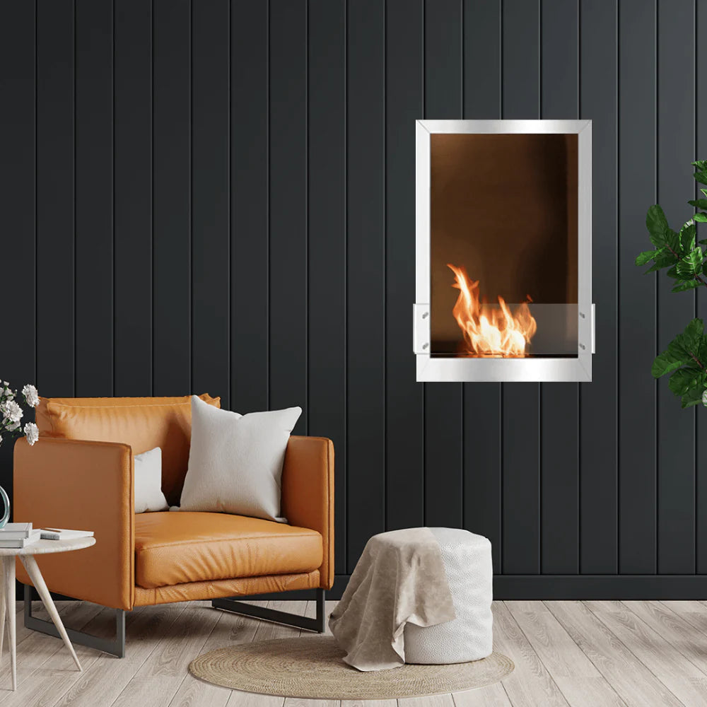 The Bio Flame 24-inch Firebox Ds Built-in See-through Ethanol Fireplace