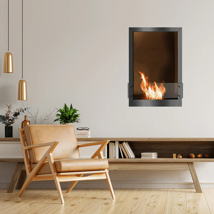The Bio Flame 24-inch Firebox Ds Built-in See-through Ethanol Fireplace
