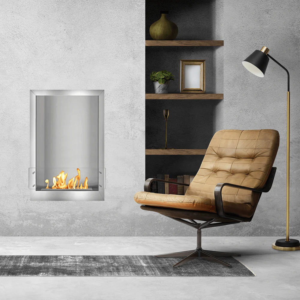 The Bio Flame 24-inch Firebox SS Built-in Ethanol Fireplace