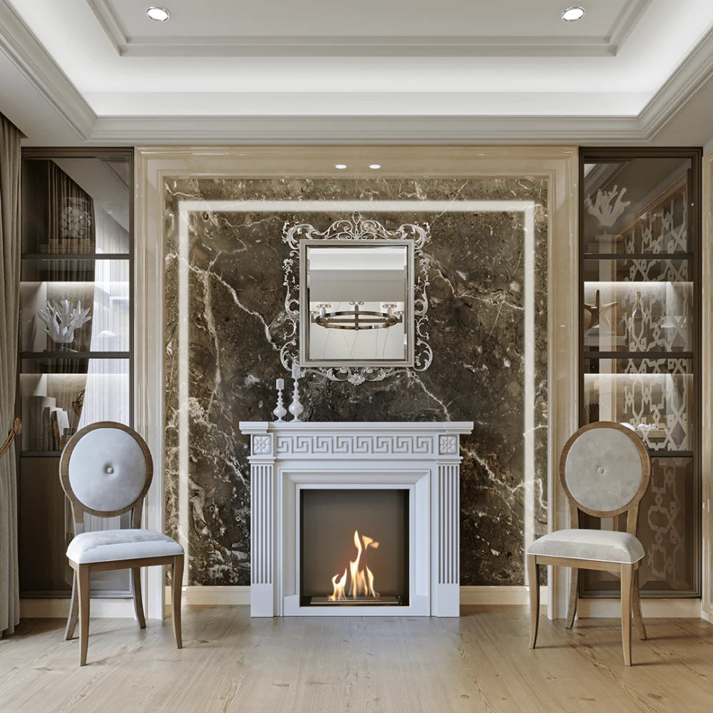 The Bio Flame 24-inch Firebox SS Built-in Ethanol Fireplace