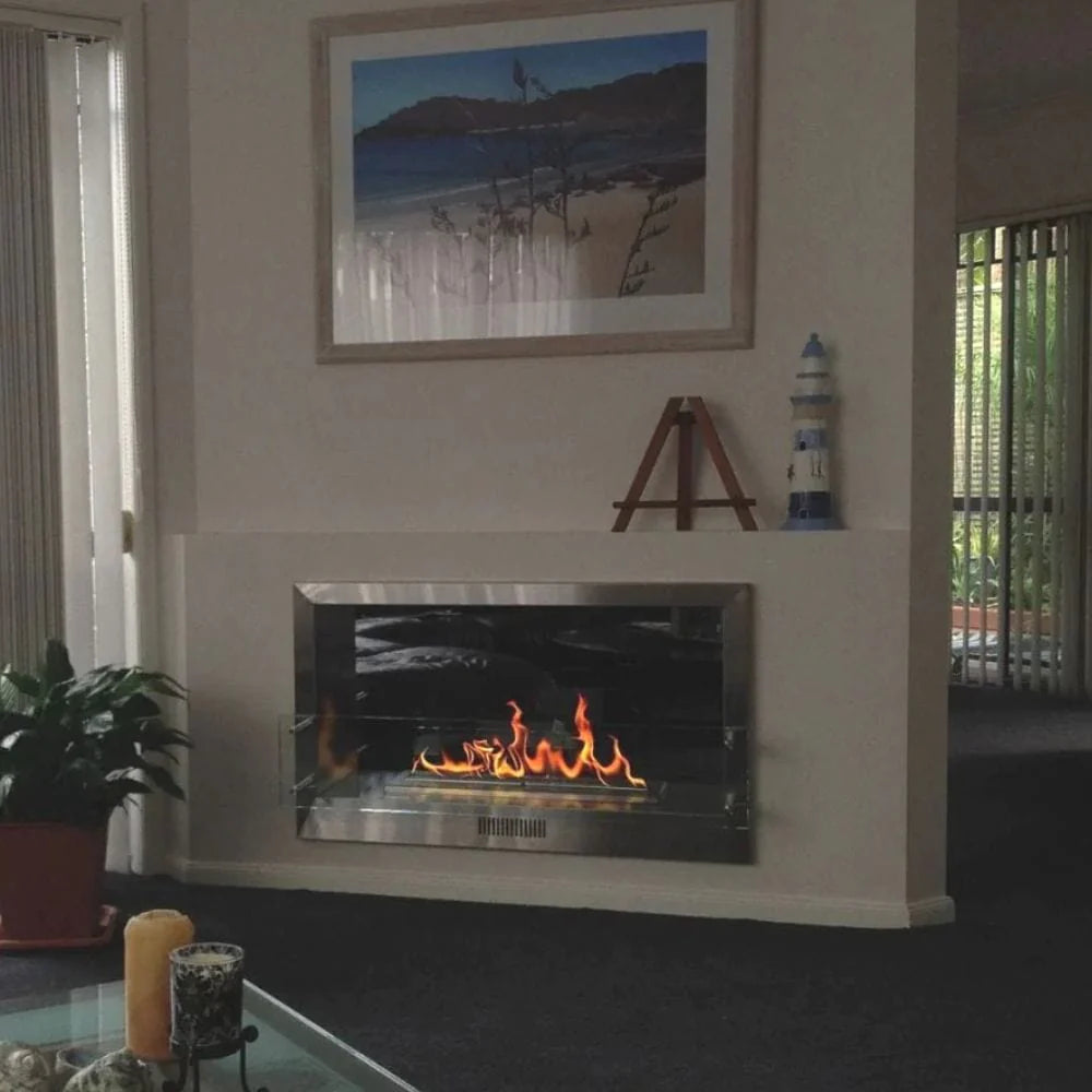 The Bio Flame 38-inch Firebox Ds Built-in See-through Ethanol Fireplace