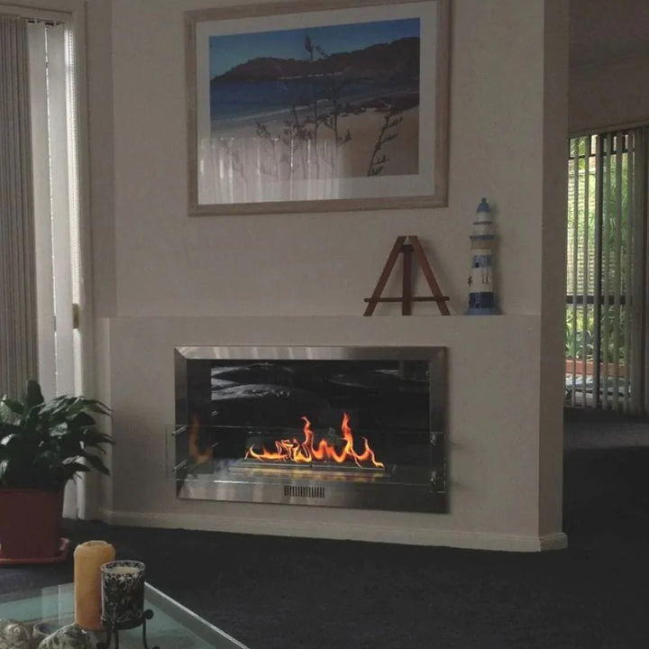 The Bio Flame 38-inch Firebox Ds Built-in See-through Ethanol Fireplace