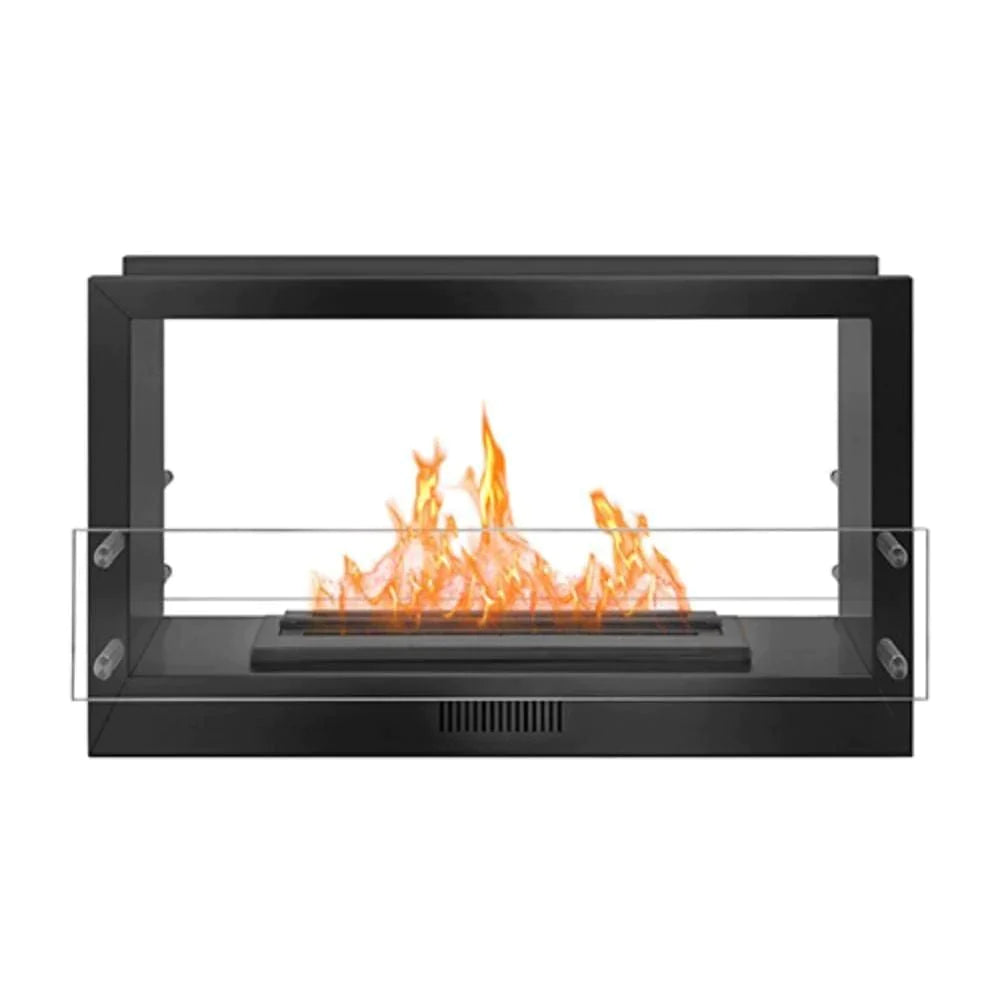 The Bio Flame 38-inch Firebox Ds Built-in See-through Ethanol Fireplace