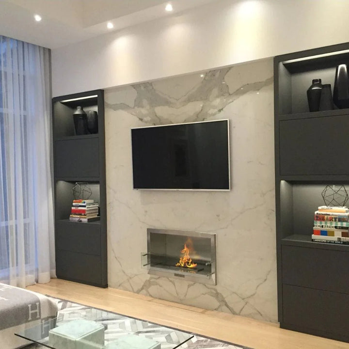 The Bio Flame 38-inch Firebox Ss Built-in Ethanol Fireplace