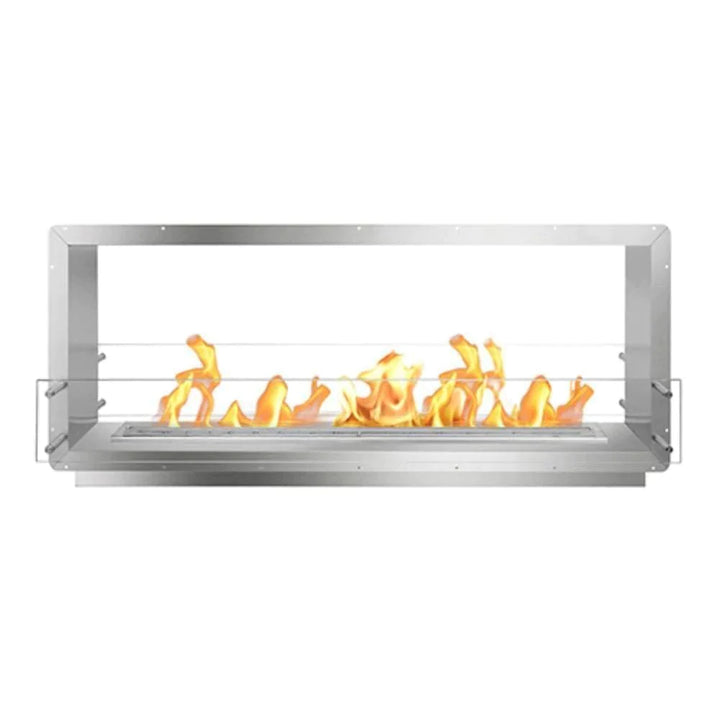 The Bio Flame 60-inch Firebox DS- Built-in See-thru Ethanol Fireplace