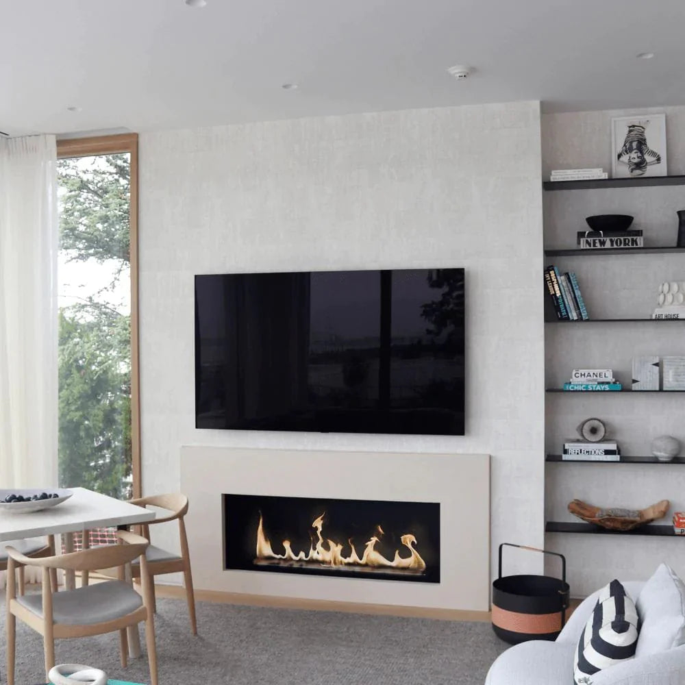 The Bio Flame 60-inch Firebox SS Built-in Ethanol Fireplace
