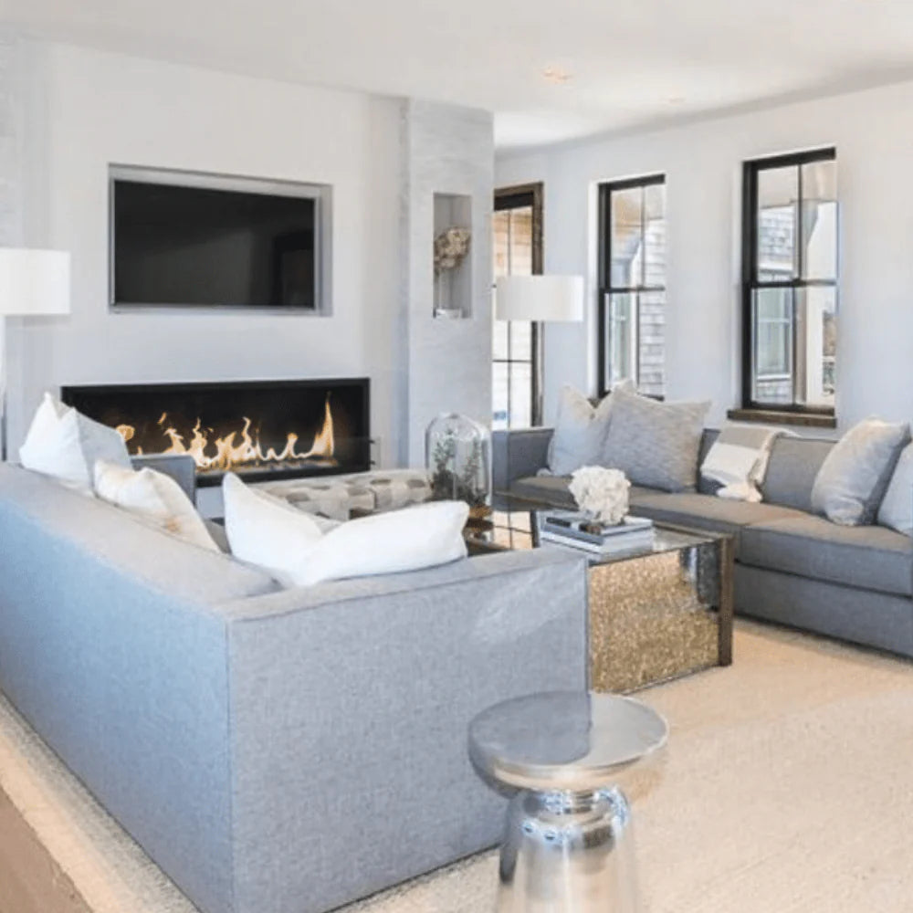The Bio Flame 84-inch Firebox SS - Built-in Ethanol Fireplace