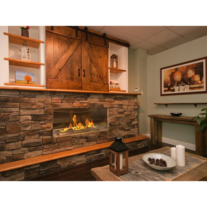 The Bio Flame Xl Firebox SS 53-inch Built-in Ethanol Fireplace